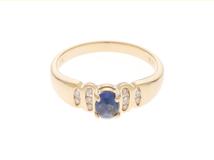 JEWELRY　ジュエリー　リング　K18　イエローゴールド　サファイヤS0.66ct　ダイヤモンドD0.11ct 　約3.9g　#13.5 　 2120500158648　【432】