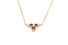 JEWELRY ノンブランドジュエリー デザインネックレス  K18 ゴールド ルビー 0.41ct ダイヤモンド 0.08ct 【460】2120500162041
