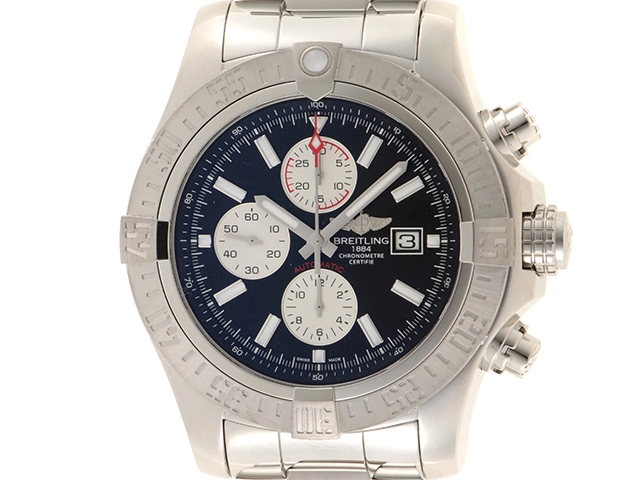 BREITLING ブライトリング 腕時計 スーパーアベンジャーⅡA13371111B1A1 ブラック/ダークブルー ステンレススチール 男性用  2120500179209【430】