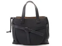 LOEWE ロエベ ゲートトップハンドル スモール ブラック レザー
