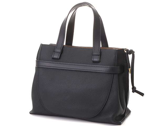 LOEWE ロエベ ゲートトップハンドル スモール ブラック レザー LOEWE ロエベ ゲートトップハンドル スモール ブラック レザー