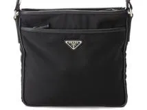 大人気☆PRADA☆プラダ☆ショルダーバッグ☆カーフレザー☆ナイロン☆ブラック！ PRADA プラダ ショルダーバッグ ブラック レザー 2VH078