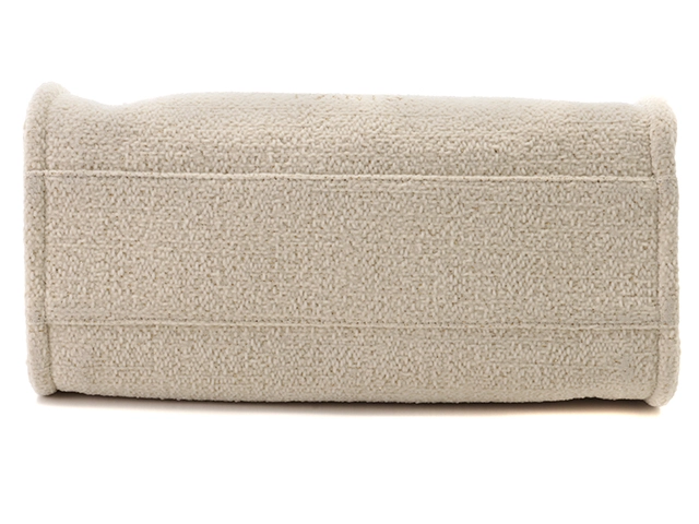 CHANEL シャネル ドーヴィル チェーンショルダー ホワイト クリーム ゴールド金具 ファブリック 2120500185477【432】