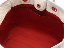 CHANEL シャネル ドーヴィル チェーンショルダー ホワイト クリーム ゴールド金具 ファブリック 2120500185477【432】