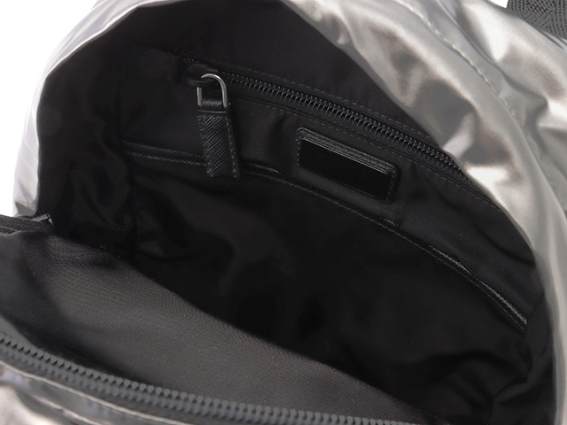 プラダ PVC ナイロン ボディバッグ ワンショルダー 1BZ026 シルバー PRADA プラダ ボディバッグ シルバー ナイロン 1BZ026【431】 の