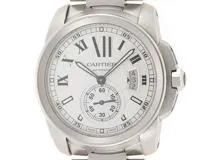 Cartier カルティエ 腕時計 カリブル ドゥ カルティエ W7100015 ステンレス ホワイト文字盤 自動巻き 並行品【472】SJ