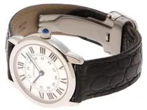 Cartier　カルティエ　ロンドソロSM　W6700155　ステンレス/革　シルバー　女性用クオーツ時計【473】