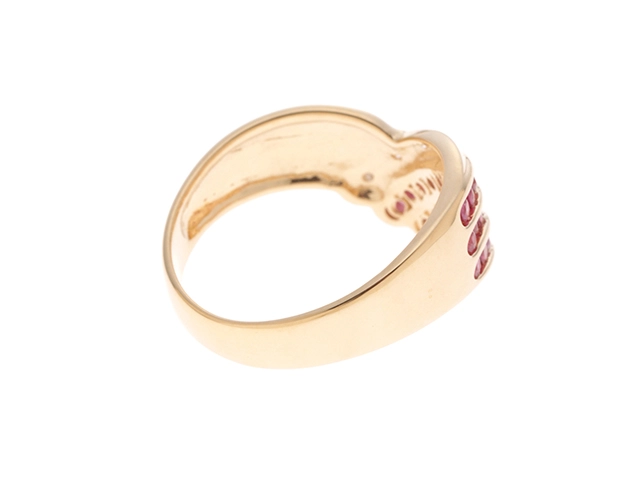 JEWELRY ノンブランドジュエリー 貴金属・宝石 リング K18イエローゴールド ルビー / ダイヤモンド 4.2g 11.5号 2120500195667 【205】