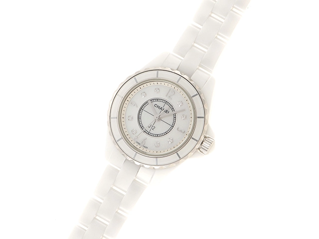 CHANEL シャネル J12 11PD H2570 ダイヤインデックス セラミック SS クォーツ 女性 2120500200651【432】