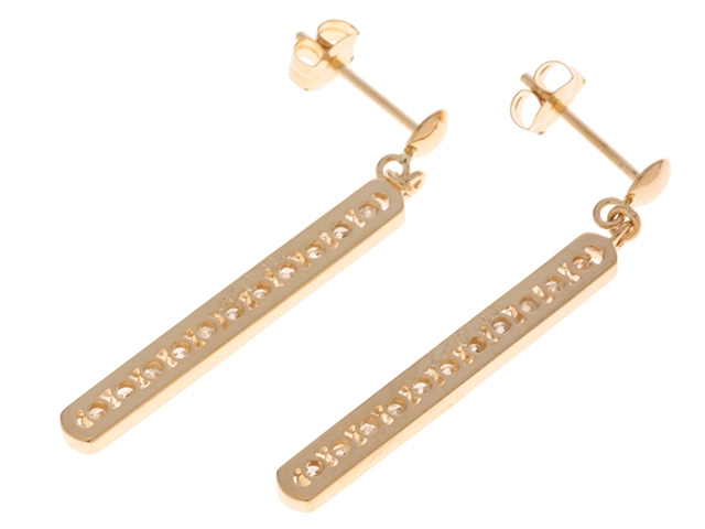 JEWELRY ノンブランド ジュエリー ピアス K18 イエローゴールド ダイヤモンド 0.27カラット 2.6g【473】