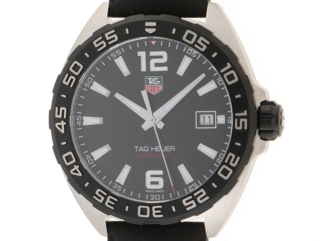 TAG HEUER タグホイヤー フォーミュラ1 WAZ1110.FT8023 ブラック文字盤 ラバーベルト クォーツ メンズ 腕時計（2120500202297）【200】C  の購入なら「質」の大黒屋（公式）