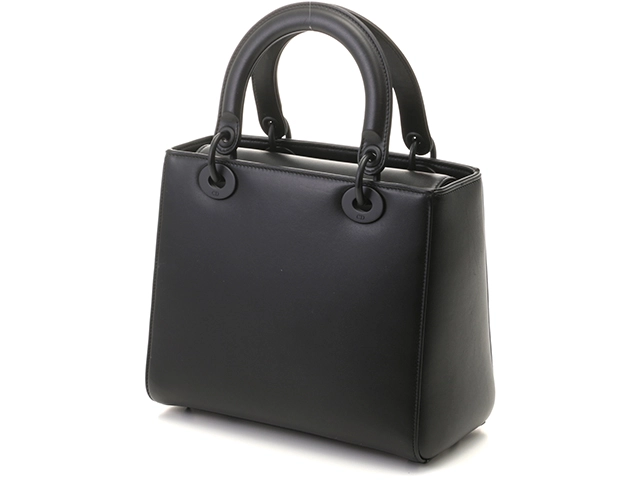 DIOR　ディオール　3Dフラワー　レディディオール　ミディアム　ハンドバッグ ブラック レザー　433