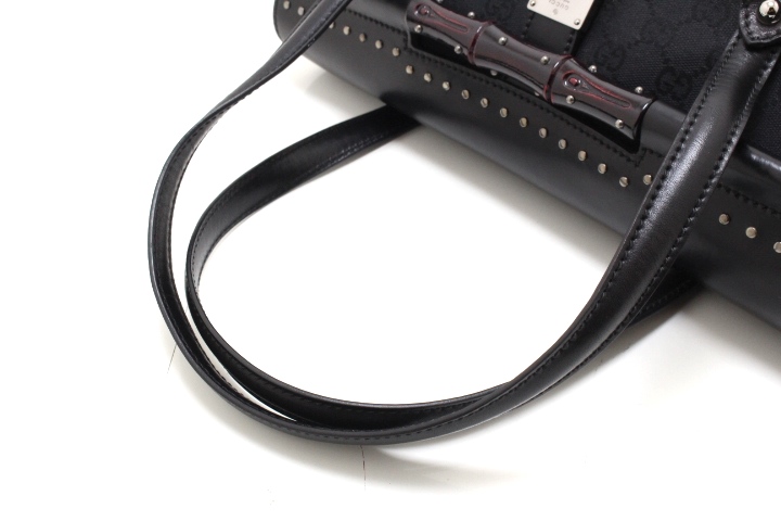 GUCCI グッチ バンブー スタッズ GGミニボストンバッグ 114993