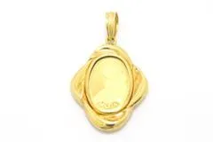 JEWELRY ノンブランドジュエリー SUISSE 聖母マリア金貨 ペンダントトップ オーバル  K18 K24 【460】2120500207209