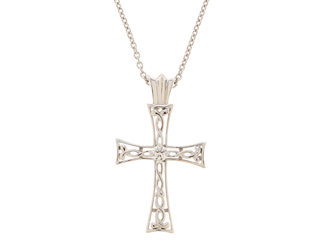 週末価格❣【ノンブランドジュエリー】クロスネックレス Pｔ850 JEWELRY ノンブランドジュエリー クロスモチーフ ネックレス PT850