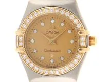 OMEGA　オメガ　時計　コンステレーション　1267.10　ミニ　ダイヤベゼル　12PD　YG/SS　シャンパン　クォーツ式　 2143700190751　【437】