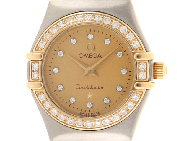 OMEGA　オメガ　時計　コンステレーション　1267.10　ミニ　ダイヤベゼル　12PD　YG/SS　シャンパン　クォーツ式　 2143700190751　【437】