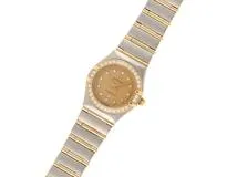 OMEGA　オメガ　時計　コンステレーション　1267.10　ミニ　ダイヤベゼル　12PD　YG/SS　シャンパン　クォーツ式　 2143700190751　【437】