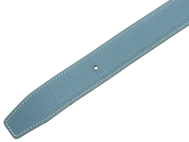 Hermès　エルメス　マルトレ Hベルトリバーシブル ３２㎜ ブルージーン/キャメル／SV　【472】HSA