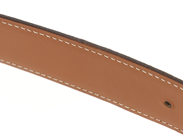 Hermès　エルメス　マルトレ Hベルトリバーシブル ３２㎜ ブルージーン/キャメル／SV　【472】HSA