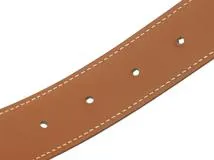 Hermès　エルメス　マルトレ Hベルトリバーシブル ３２㎜ ブルージーン/キャメル／SV　【472】HSA