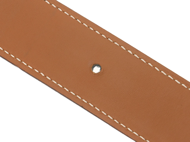 Hermès　エルメス　マルトレ Hベルトリバーシブル ３２㎜ ブルージーン/キャメル／SV　【472】HSA