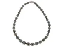JEWELRY　ジュエリー　ネックレス　　SVシルバー　黒蝶真珠　ブラックパール　53.0ｇ　2120500216096【472】H