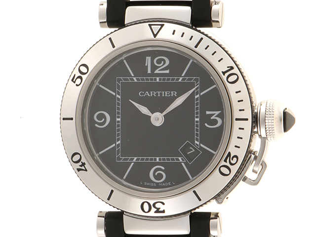 Cartier カルティエ パシャ シータイマー 32mm SS／ラバー ブラック【471】IK の購入なら「質」の大黒屋（公式）