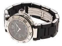 Cartier カルティエ パシャ シータイマー 32mm SS／ラバー ブラック【471】IK の購入なら「質」の大黒屋（公式）