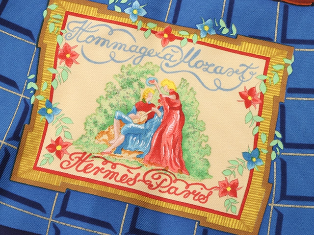 Hermès　エルメス　スカーフ　カレ90　Wolfgang Amadeus Mozart　ブルー／マルチカラー　【471】L