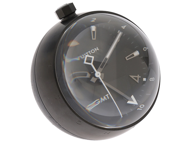 LOUIS VUITTON ルイ･ヴィトン タンブール オールブラックGMT Q1Q000 置時計 クォーツ 【460】2120500220079