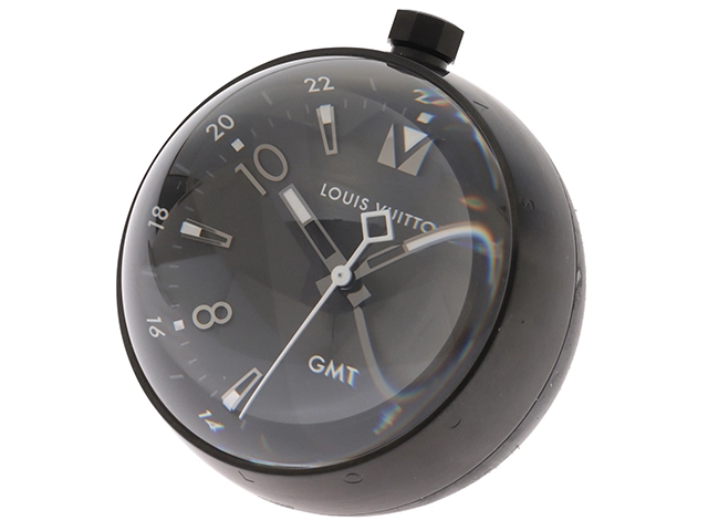 LOUIS VUITTON ルイ･ヴィトン タンブール オールブラックGMT Q1Q000 置時計 クォーツ 【460】2120500220079