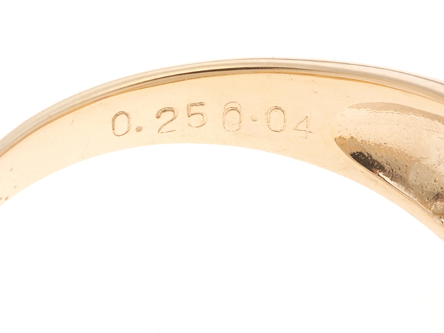 JEWELRY　ジュエリー　リング　K18イエローゴールド/プラチナPT900　　ルビー0.25//ダイヤモンド0.04　 3.9g　#11【472】HA