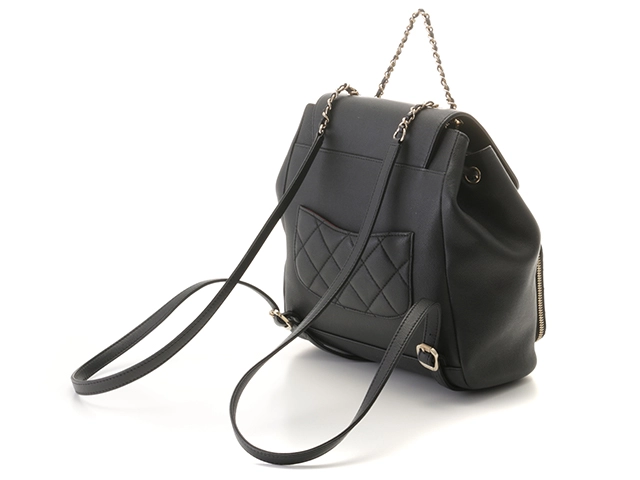 Chanel　シャネル　バッグ　ビジネスアフィニティ　リュックサック　ブラック／ＳＶ　キャビア　A93748　2120500234960【208】