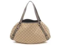 GUCCI　グッチ　アビー　ショルダーバッグ　ベージュ　GGキャンバス　130736　2120500236223　【205】