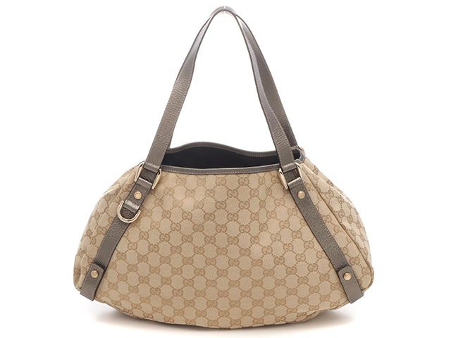 GUCCI　グッチ　アビー　ショルダーバッグ　ベージュ　GGキャンバス　130736　2120500236223　【205】