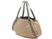 GUCCI　グッチ　アビー　ショルダーバッグ　ベージュ　GGキャンバス　130736　2120500236223　【205】