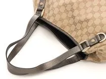 GUCCI　グッチ　アビー　ショルダーバッグ　ベージュ　GGキャンバス　130736　2120500236223　【205】