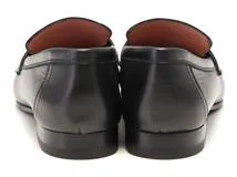 HERMES　エルメス　モカシン パリ　レディース36ハーフ　ブラック/シルバー金具　レザー　H201199Z　 2120500242699　【432】