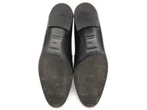 HERMES　エルメス　モカシン パリ　レディース36ハーフ　ブラック/シルバー金具　レザー　H201199Z　 2120500242699　【432】