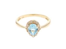 JEWELRY ノンブランドジュエリー リング K18 イロイシ ダイヤモンド約0.2カラット 約2.3g 12号 2120500243108 【432】