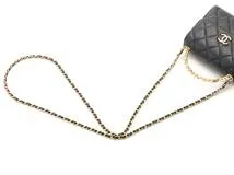 CHANEL　シャネル　パールハンドル　マトラッセ２WAYチェーンショルダー　ブラック　GP　【432】　2120500243757
