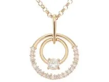 JEWELRY　ジュエリー　ネックレス　K18ゴールド　ダイヤモンド0.19カラット　0.20カラット　重量3.8ｇ【472】HG