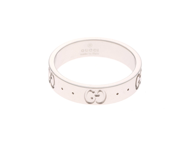 GUCCI　グッチ　アイコンＲ　リング　ＷＧ　3.5g　＃8　【432】　2120500246819