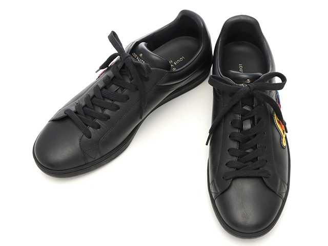 LOUIS VUITTON　ルイヴィトン　ルクセンブルグライン　スニーカー　メンズ7　ブラック　レザー　2120500251332　【432】
