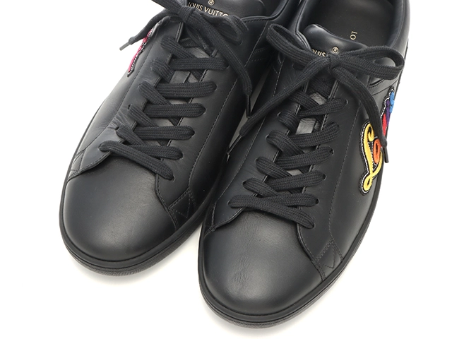LOUIS VUITTON　ルイヴィトン　ルクセンブルグライン　スニーカー　メンズ7　ブラック　レザー　2120500251332　【200】