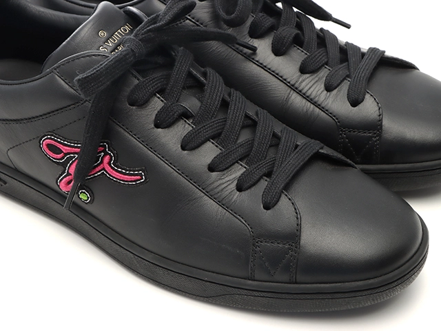 LOUIS VUITTON　ルイヴィトン　ルクセンブルグライン　スニーカー　メンズ7　ブラック　レザー　2120500251332　【200】