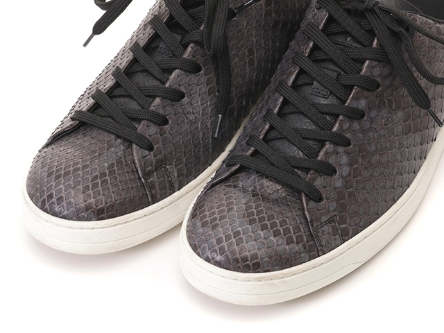 LOUIS VUITTON　ルイヴィトン　フロントローラインスニーカー　メンズ7　グレー　パイソン　 2120500253817　【432】