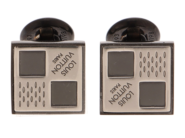 ルイヴィトン LOUISVUITTON カフス ブトン ドゥ マンシェットダミエ LOUIS VUITTON - 未使用ルイヴィトンブトン ドゥ マンシェット