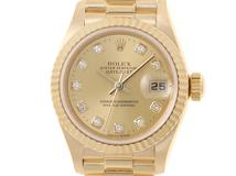 ROLEX　ロレックス　デイトジャスト　YG/10PD 　シャンパン　金無垢　自動巻き　79138G　100ｍ防水　【432】